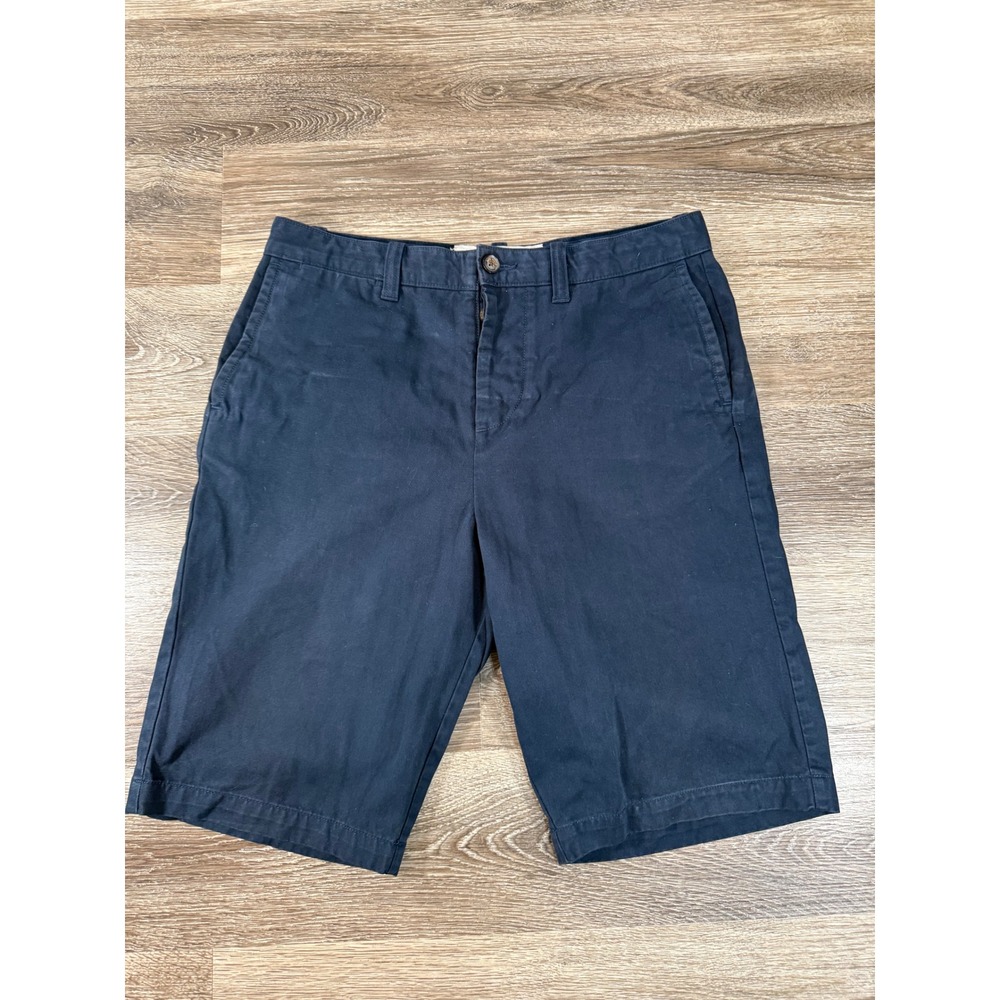 Jack Wills Shorts Mens Size 32 Navy Blue Chino‎ Cotton Twill Button Fly Preppy